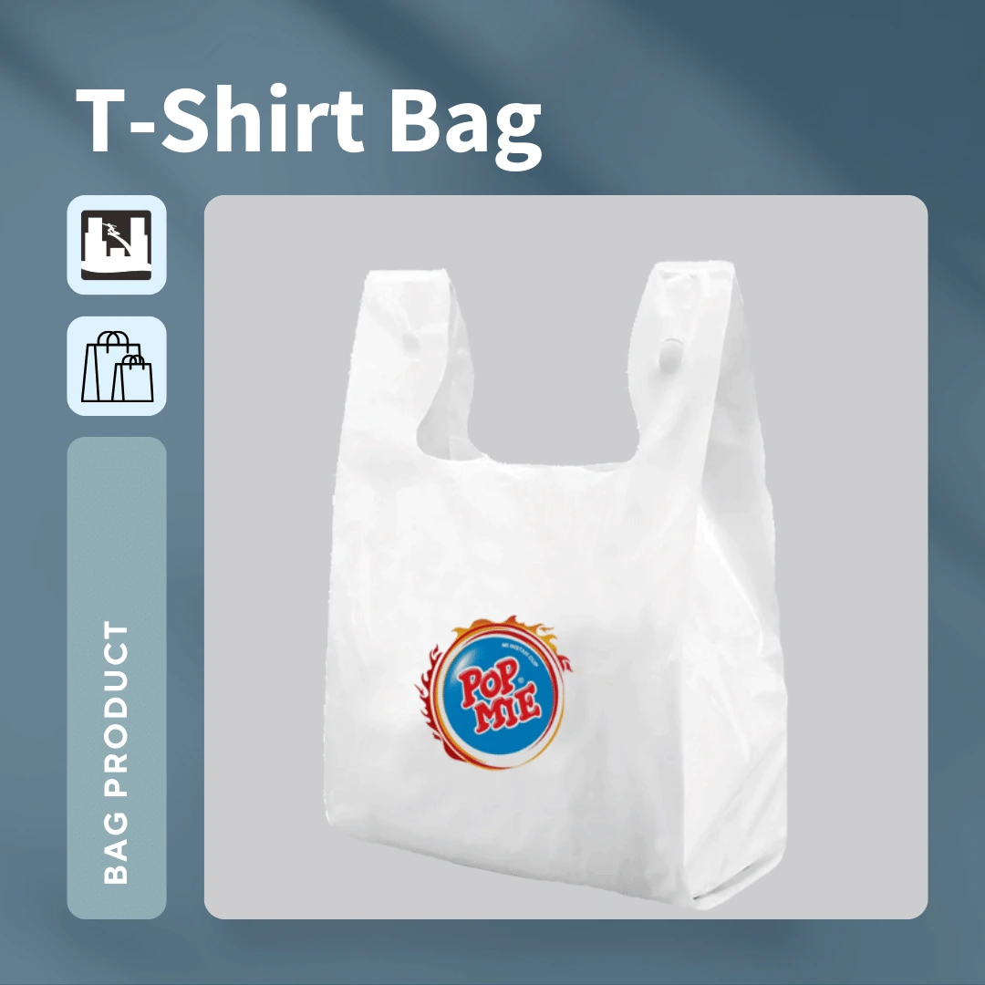 Jumbo T-Shirt Bags (Blue) (400 pcs.) | A&B Store Fixtures